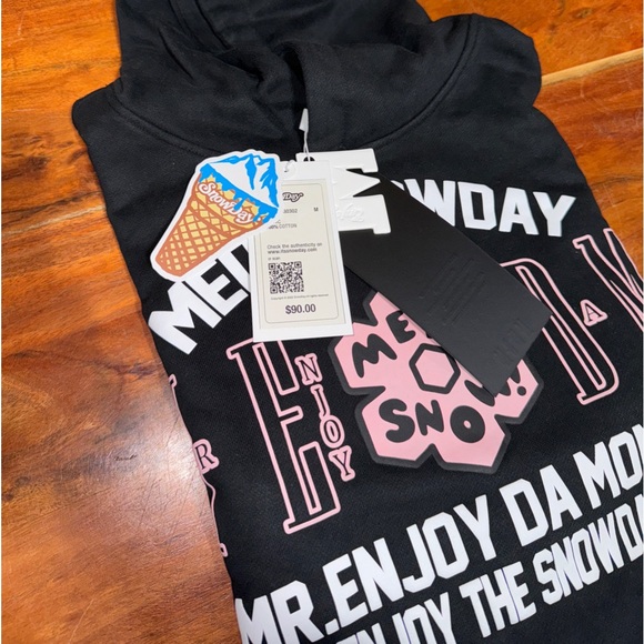 NEW Men’s Snow Day x MEDM Rapper Snowday Black Hoodie Sweatshirt M Medium NWT - Picture 6 of 16